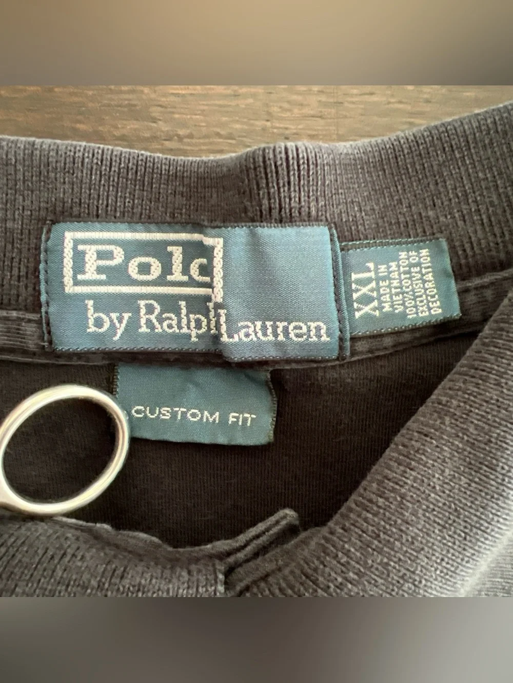 Polo Ralph Lauren The Iconic Polo Shirt Custom Fit Men’s 2XL Black Grunge Preppy